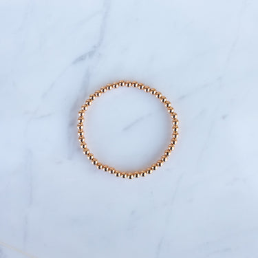 4mm Rose Gold Filled Beaded Bracelet