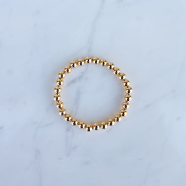 5mm Yellow Gold Filled Beaded Bracelet