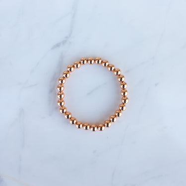 6mm Rose Gold Filled Beaded Bracelet