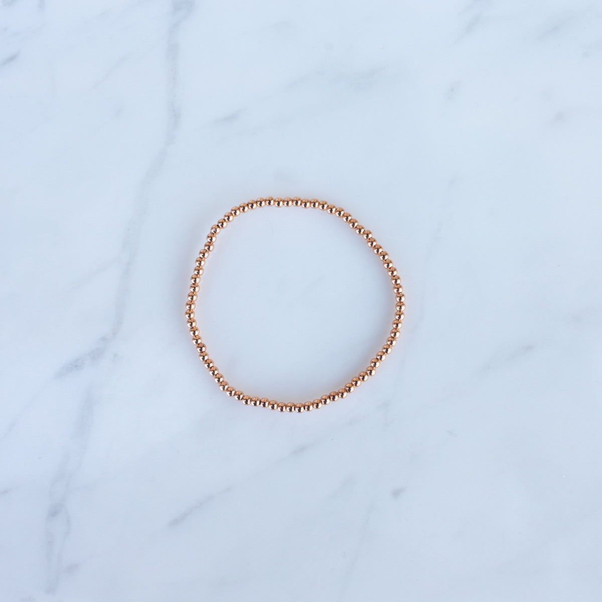 2.5mm Rose Gold Filled Beaded Bracelet