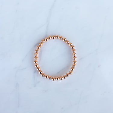 5mm Rose Gold Filled Beaded Bracelet