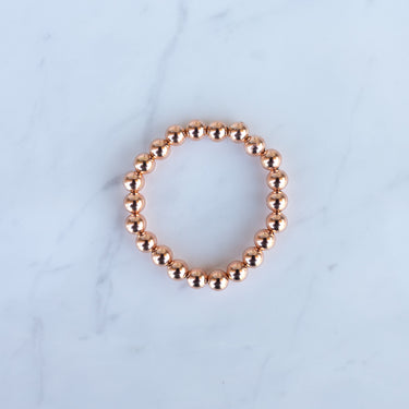 8mm Rose Gold Filled Beaded Bracelet