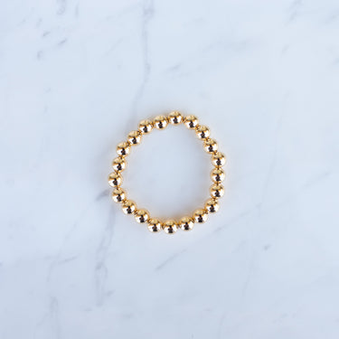 8mm Yellow Gold Filled Beaded Bracelet