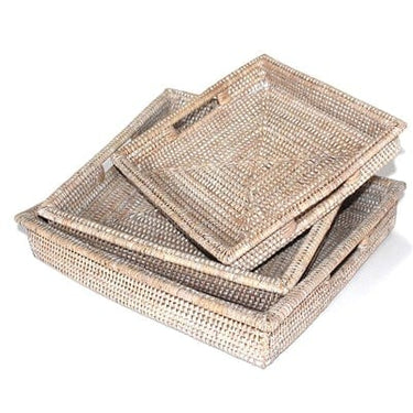 Set of 3 Square Tray with Handles