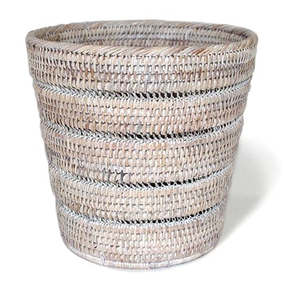 Waste Basket with Pattern Weave