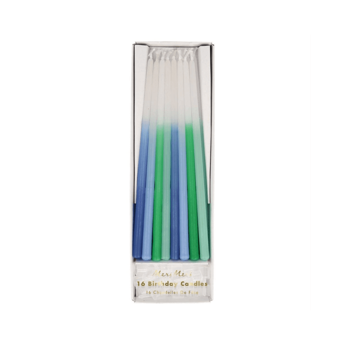 Blue &amp; Green Dipped Tapered Candles