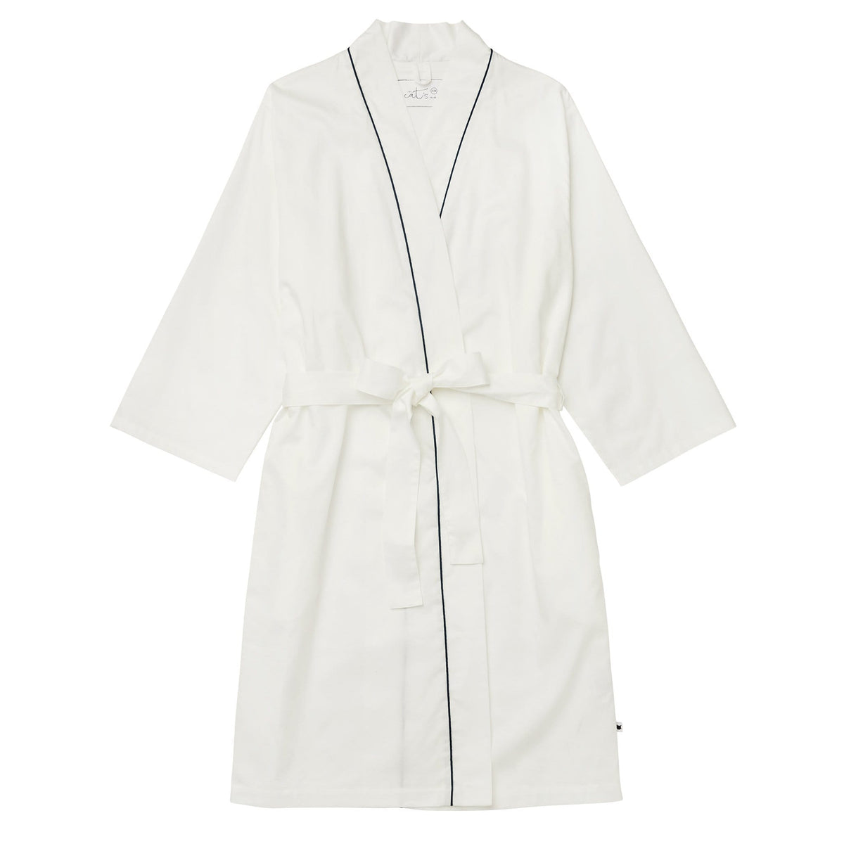 Classic White Luxe Pima Kimono Robe