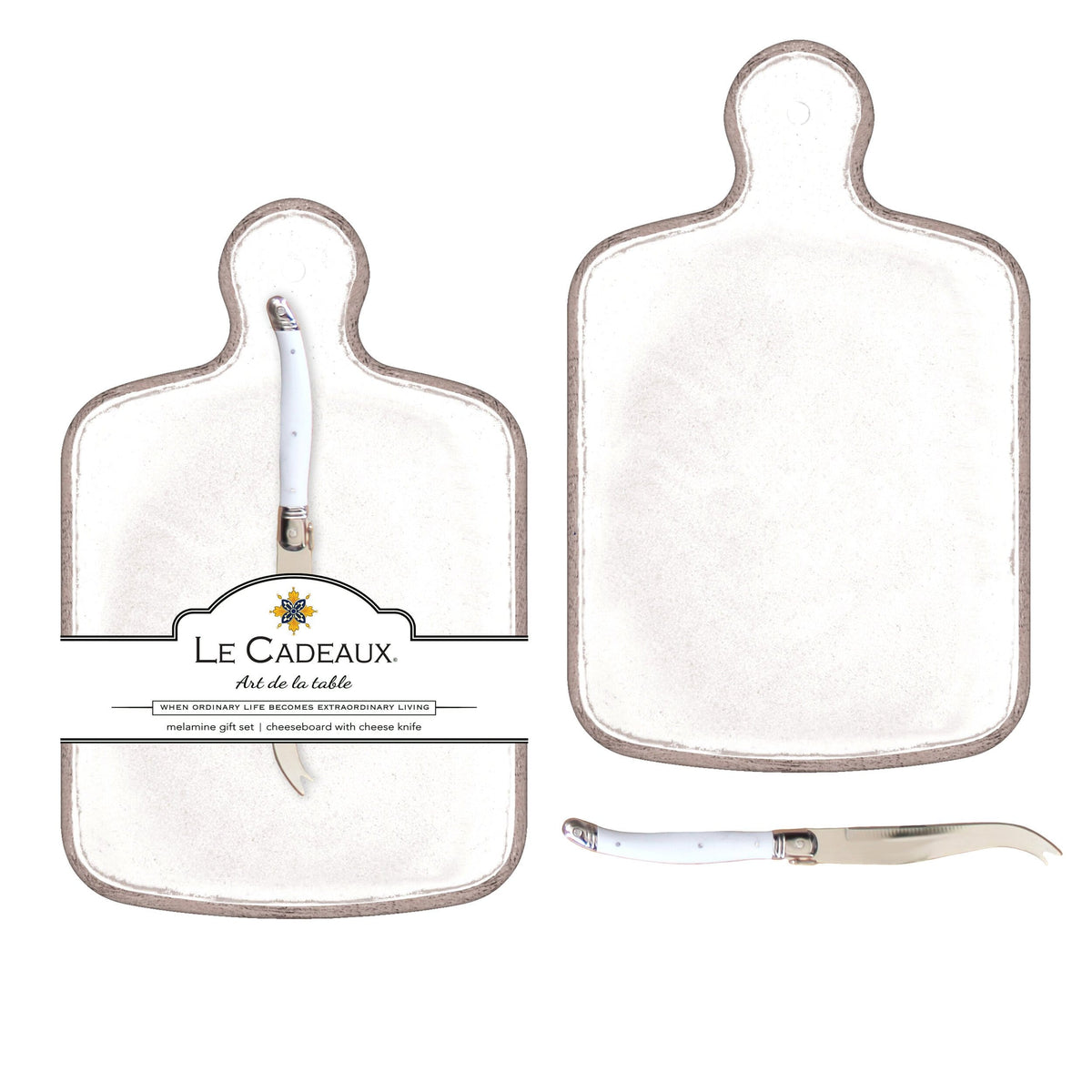 Rustica Antique White Cheeseboard Gift Set