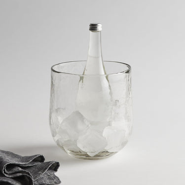 Pebbled Glass Ice Bucket