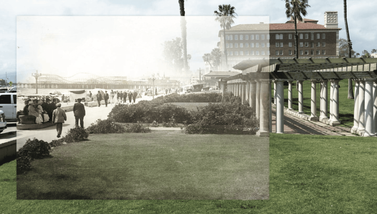 Santa Monica Pleasure Pier, A Look Back To 1917 From Today
